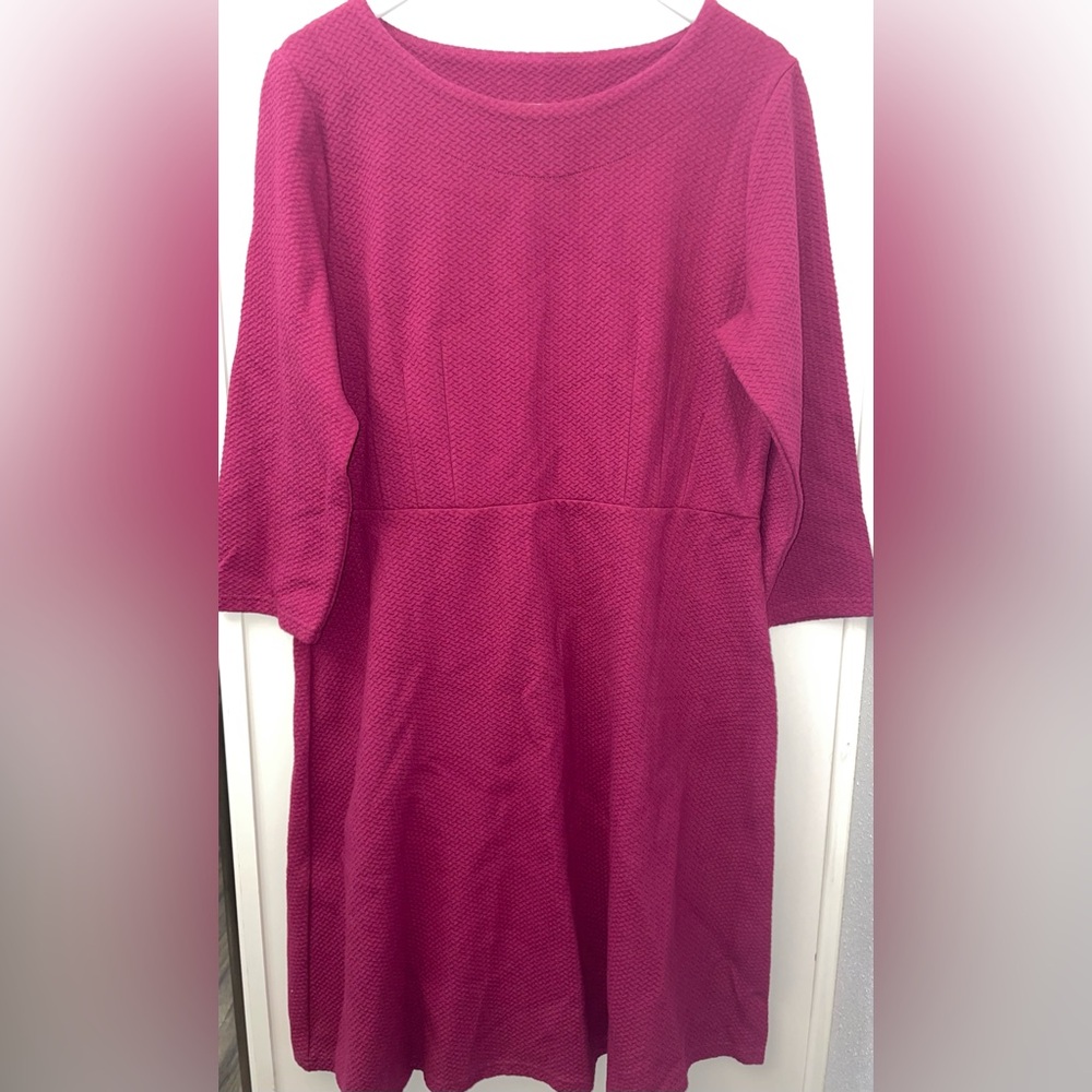 Joules Fuchsia Long Sleeve Dress